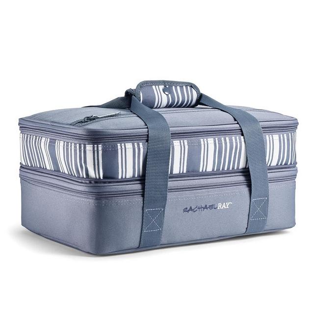 Rachael Ray Expandable Insulated Casserole Carrier for Hot or Cold Food, Thermal Lasagna Lugger Tote for Potluck, Parties, Picnic, and Cookouts, Fits 9" x 13" Baking Dish