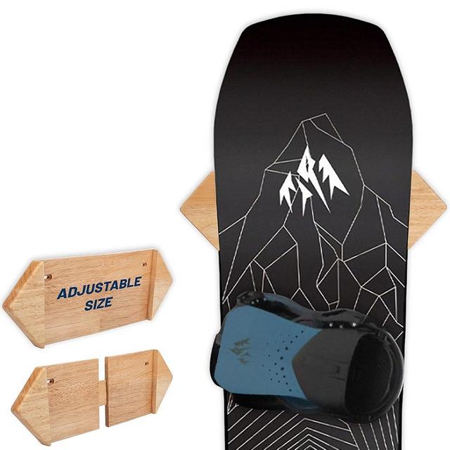 Hang 11 Vertical Snowboard Wall Mount - Snowboard Hanger Wall Mount, Minimalist Hardwood Hangers for Snow Board Holder, Storage Rack for Garage, Snow boarding Essentials & Gifts