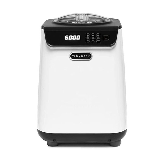 Whynter ‎ICM-128WS Upright Automatic Ice Cream Maker 1.28 Quart Capacity with Built-in Compressor, no pre-freezing, LCD Digital Display, Timer, with Stainless Steel Bowl - White