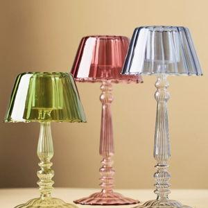 Maisy Glass Lamp Candle Holder - Blue