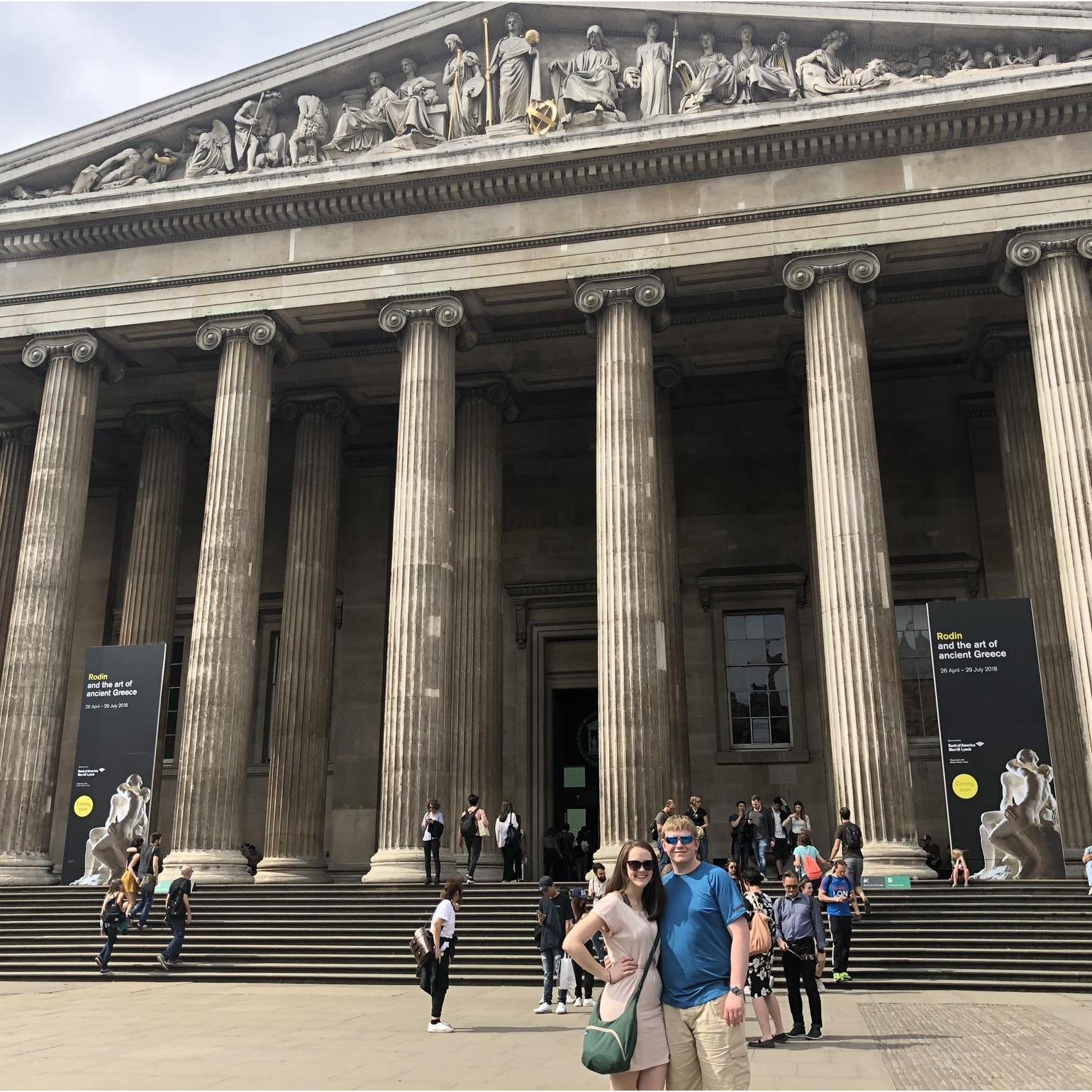 Outside the British Museum.