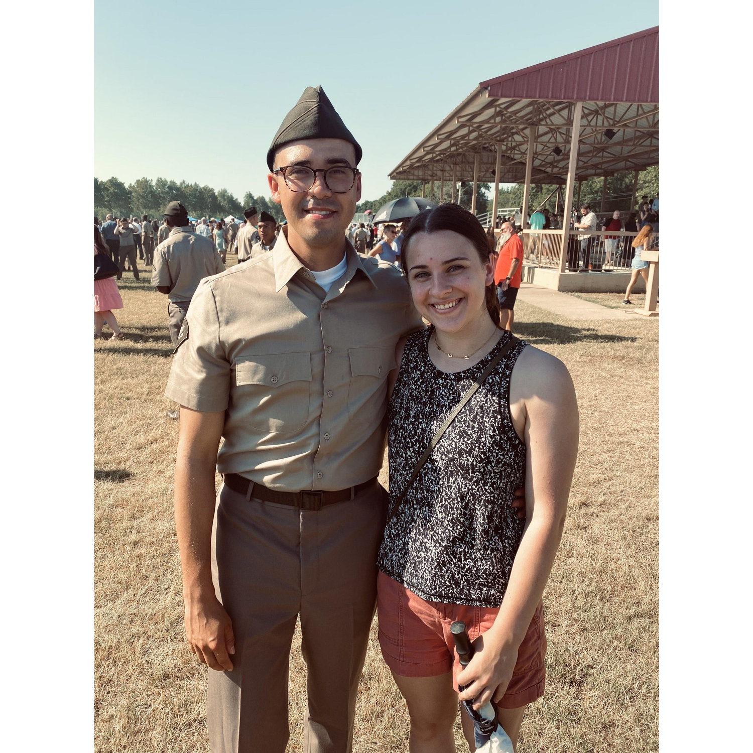 This photo is from right after his graduation ceremony from basic training.