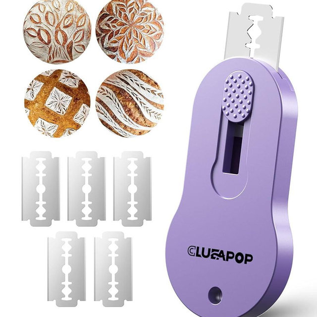 CLUEAPOP Bread Lame Sourdough Scoring Tool, Extractable & Magnetic Lame Scoring Tool, Bread Dough Cutter Slashing Razor Tool, Bread Scoring Tool for Sourdough Bread Baking - Scoring Knife