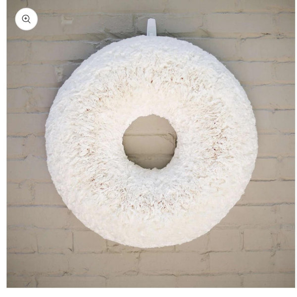 White Coffee Filter Wreath