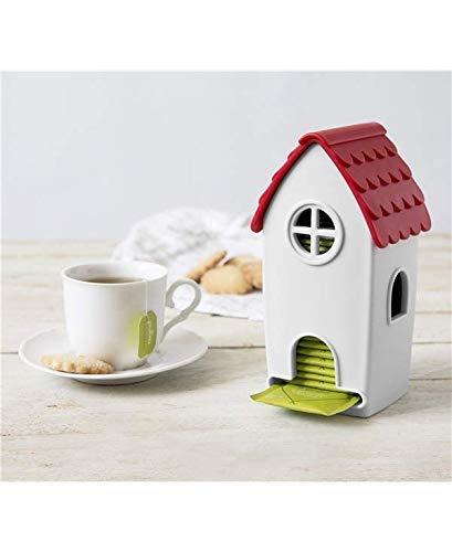 Ototo Tea Bag Holder, 19 x 10 x 9 cm, White / Red