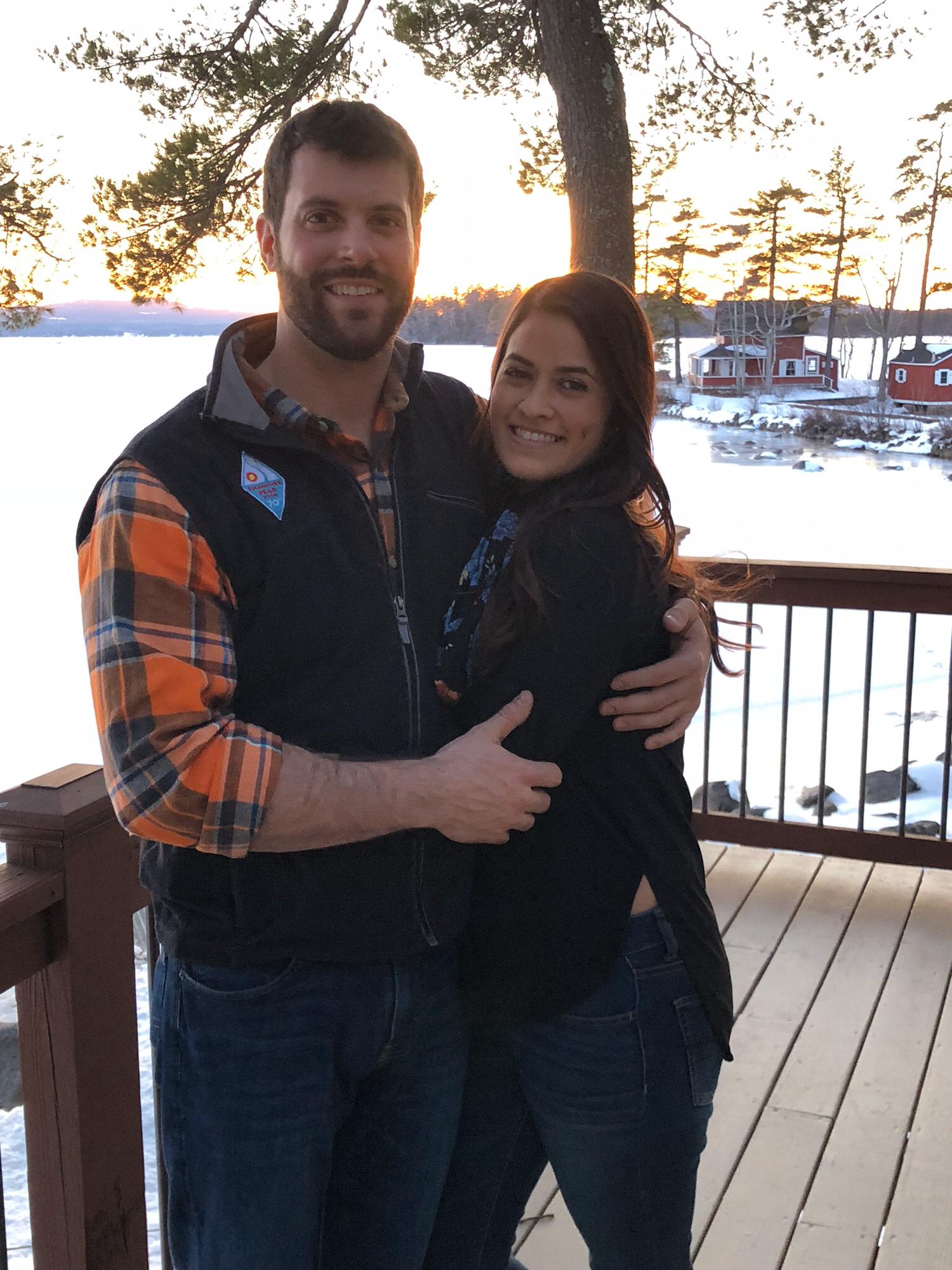 Our first Sebago sunset together.