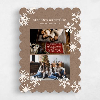 Brown Scalloped Holiday Card - Bellavista