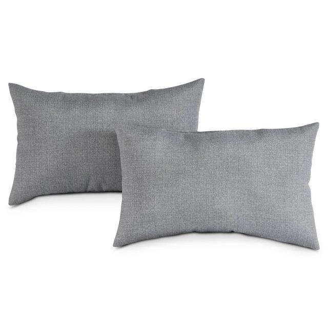2pk Outdoor Throw Pillows Heather Gray - Kensington Garden