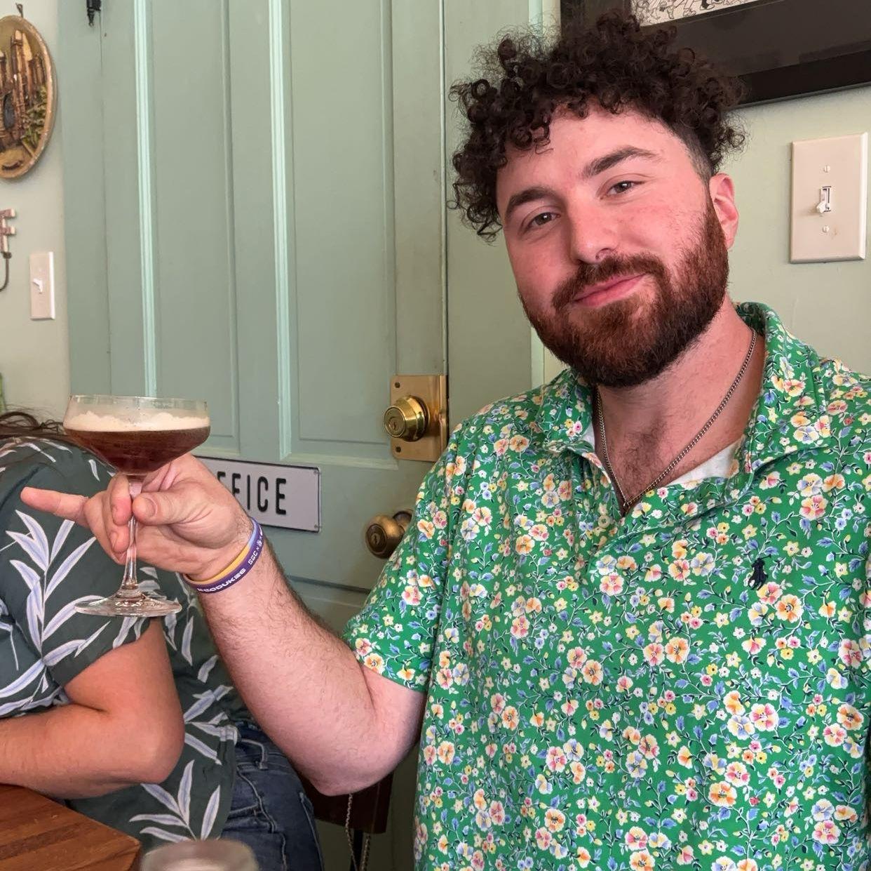 Just a man and his martini