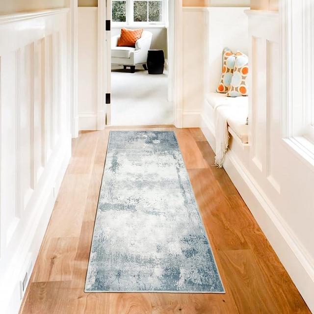 Lbris Washable Runner Rug,2'x6',for Hallway Laundry Room Kitchen Entryway Bathroom,Non Slip Rug Runners with Rubber Backing,Non Skid Stain-Resistant Non Shedding Durable Runners.(Modern)