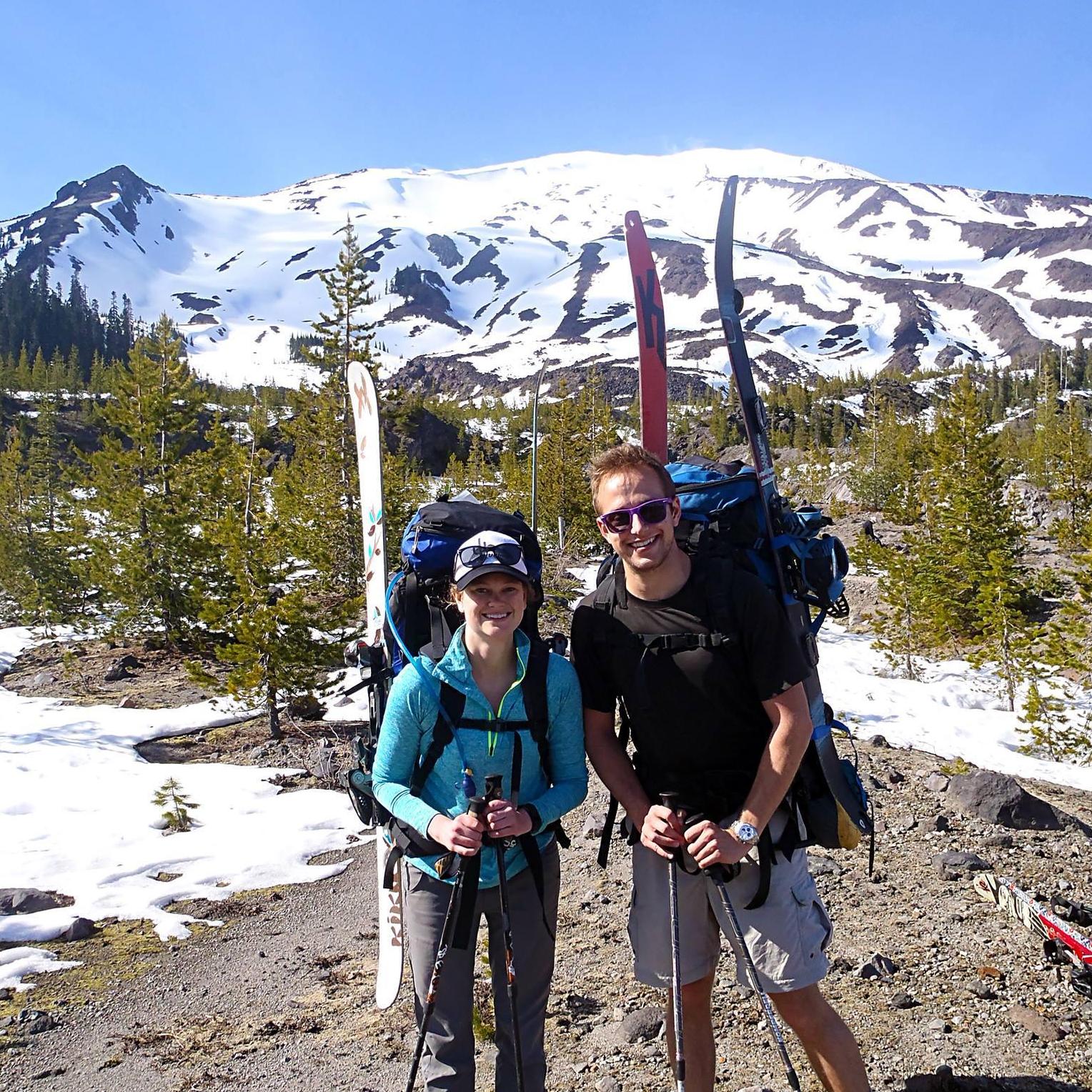 Ski touring on Mt. St. Helens