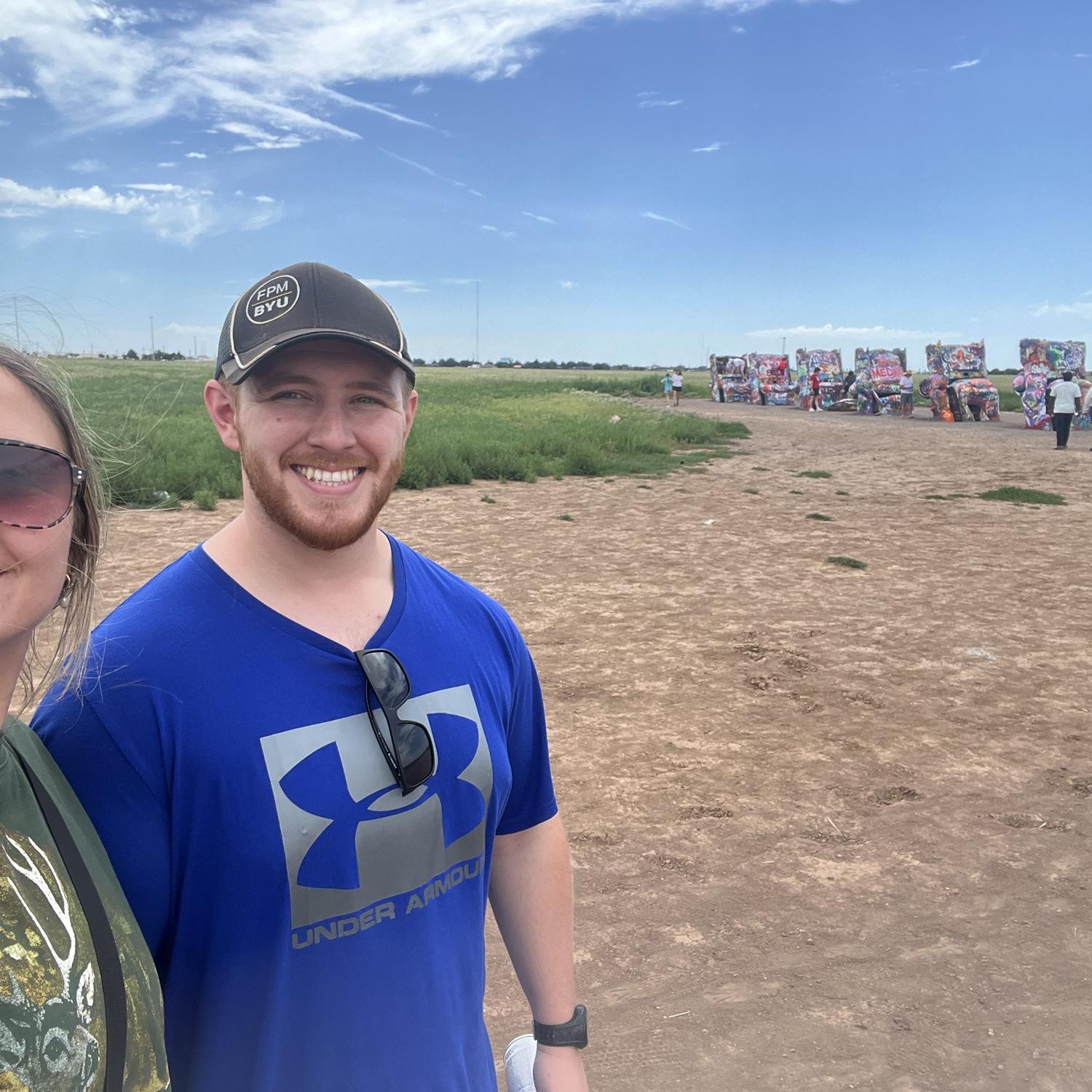 Spray painted cars at the Cadillac Ranch in Amarillo, TX