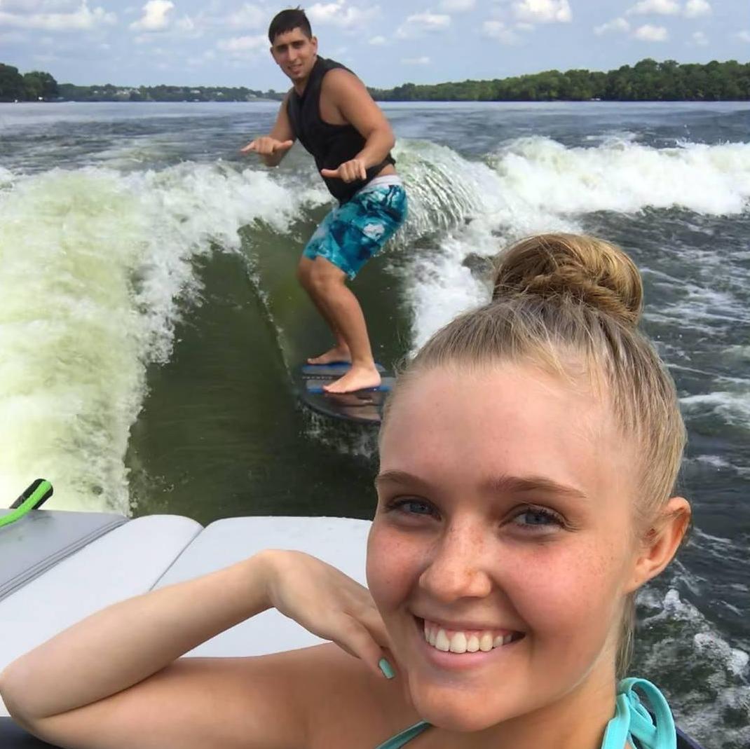 Summer, 2017 - Bryan taught me how to wake surf on Old Hickory Lake.