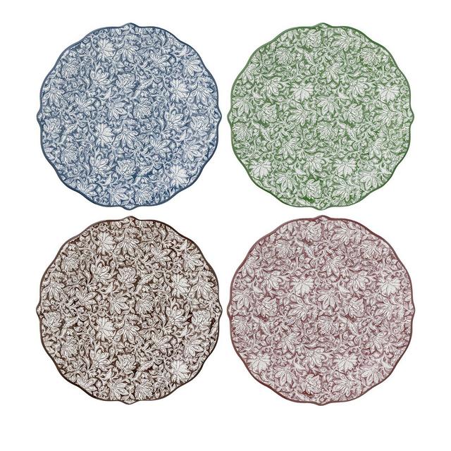 Juliska Veronica Beard Bohemian Assorted Vine Party Plates, Set of 4