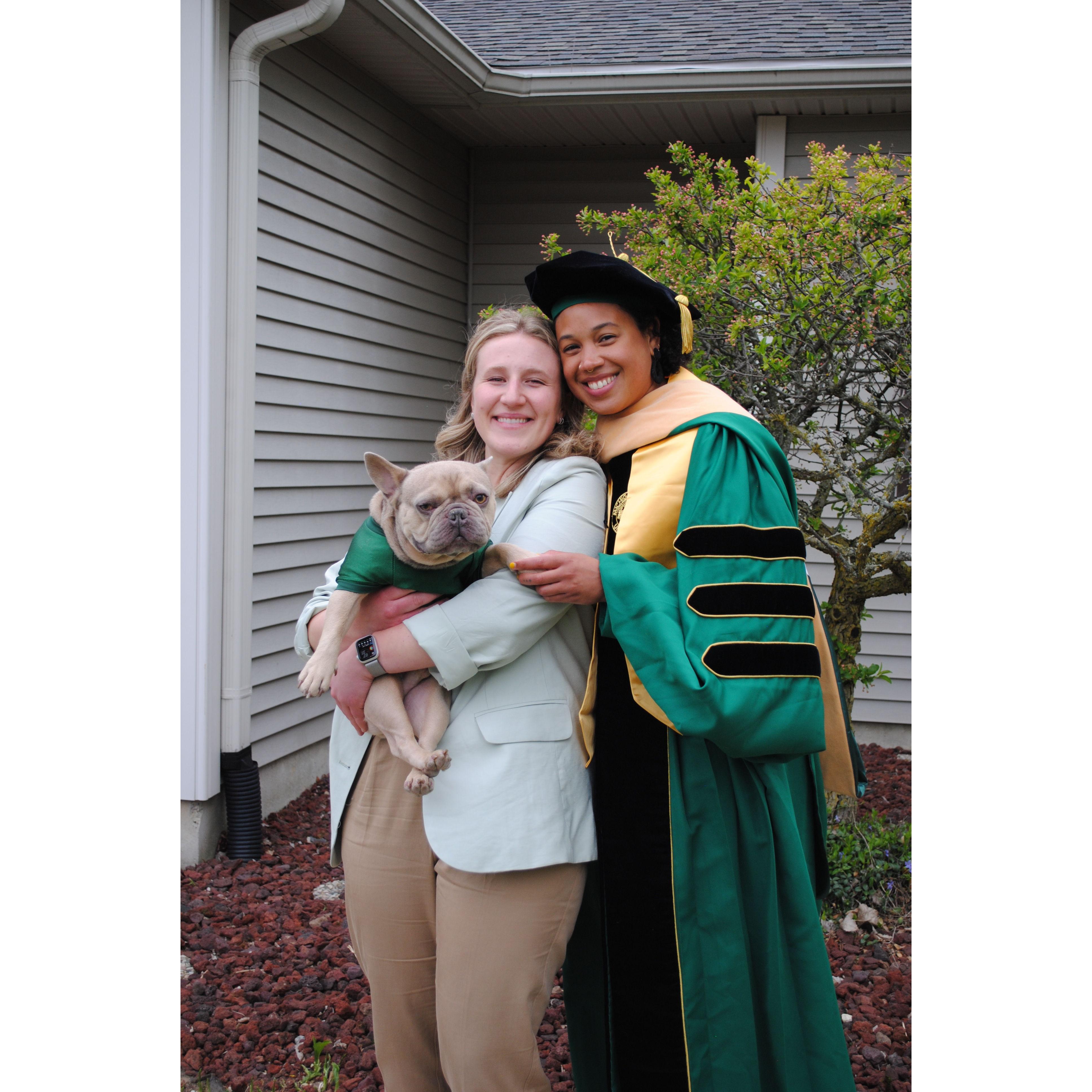 Raven graduated with her PhD!! Whoop whoop Dr. Mitchell (soon to be Dr. Milam ;) ).