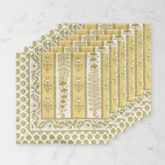 Couleur Nature Provence Avignon Napkins, Set of 6, Pistache