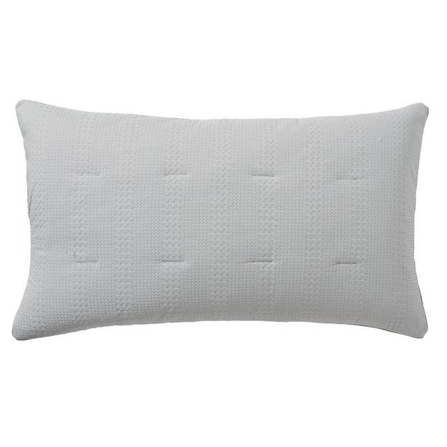 Gray Mist Waffle Weave Textured Organic Cotton Sham, King