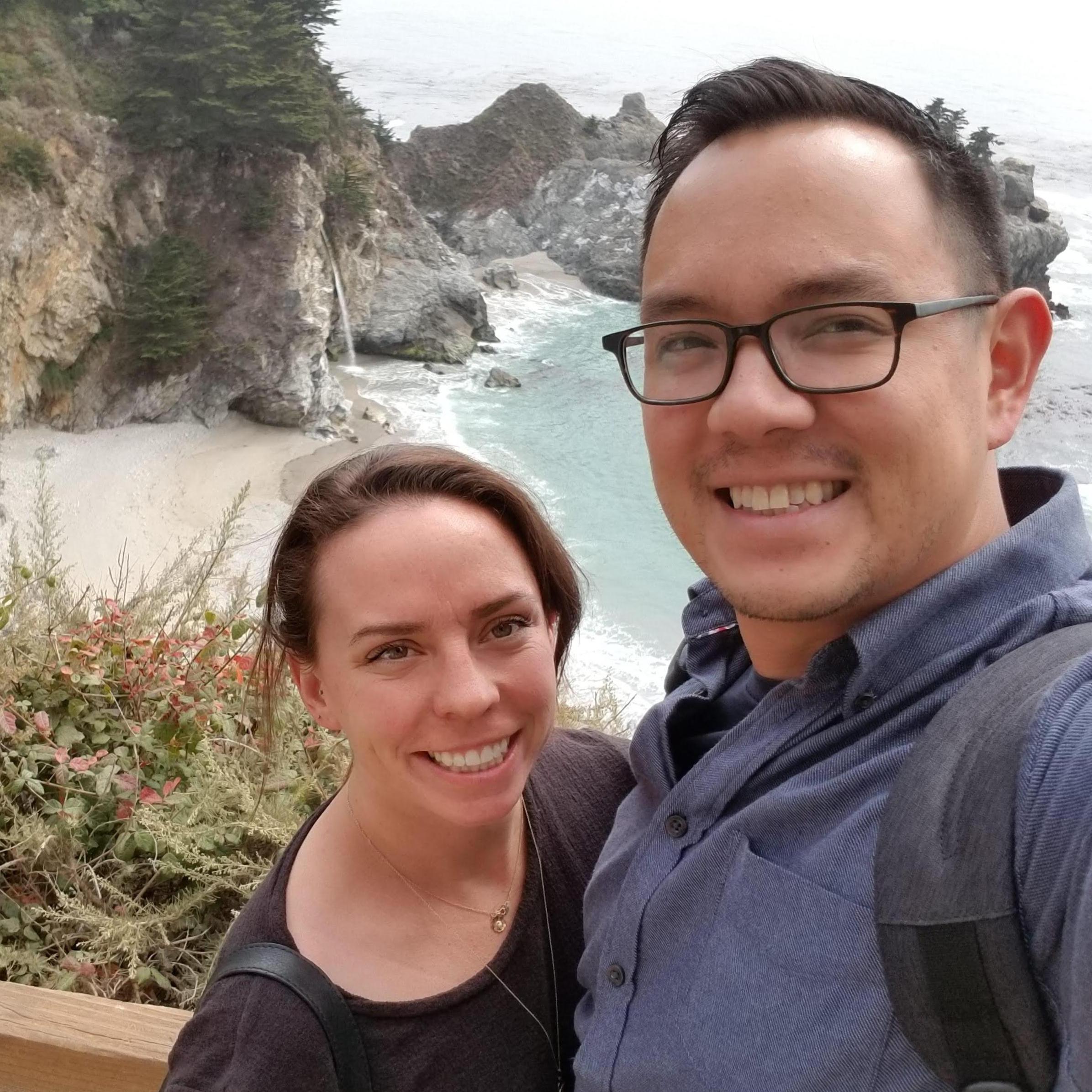 Visiting Big Sur - the day before Matt proposed!