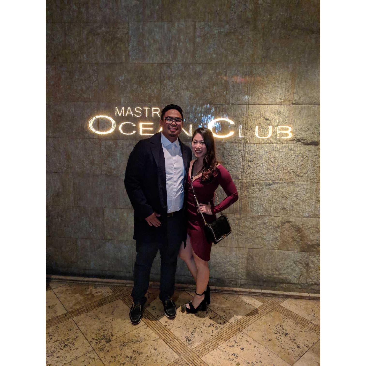 Celebrating our 3rd year anniversary over delicious steak and wine!!