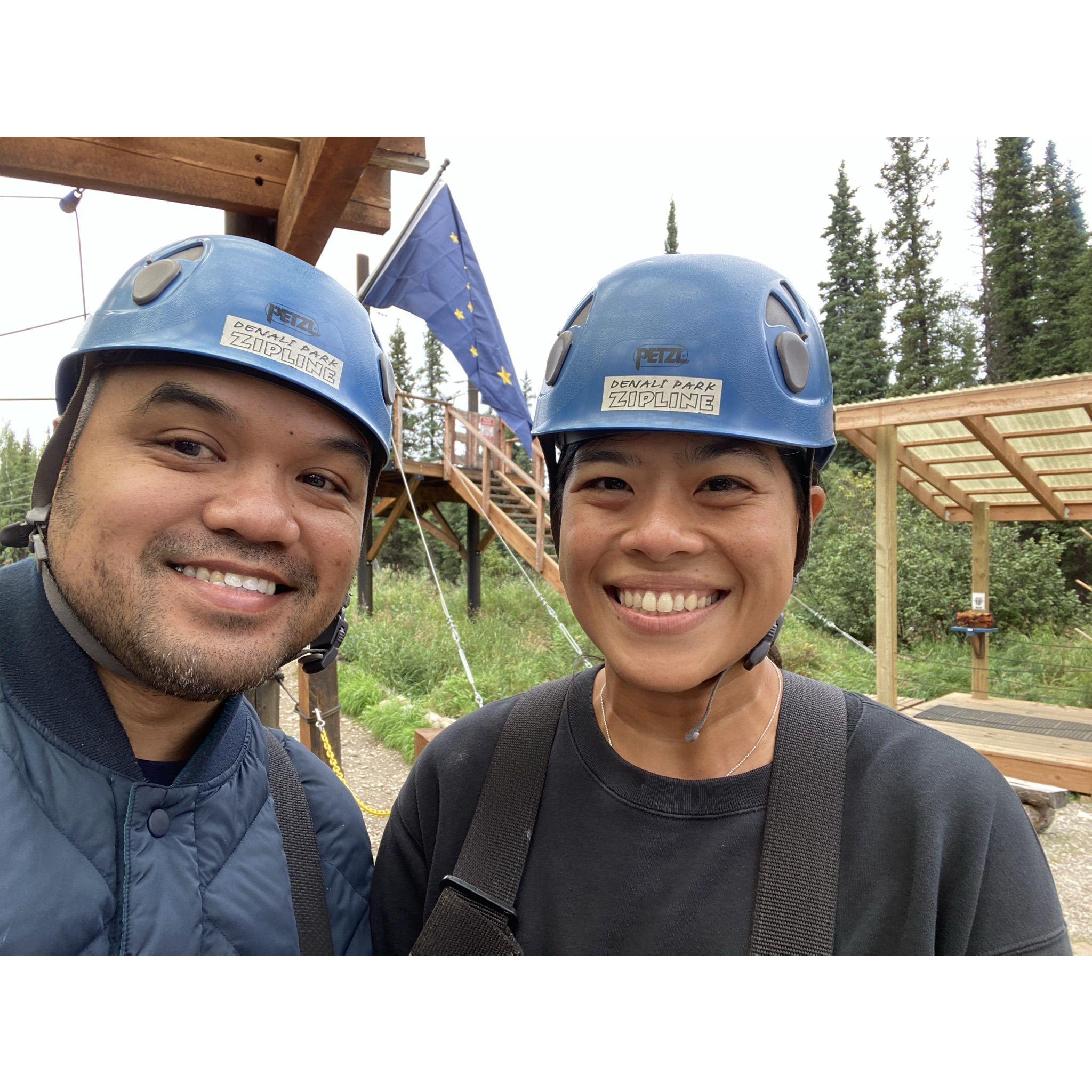 August 2021 - First flight together to Alaska when travel restrictions was minimal