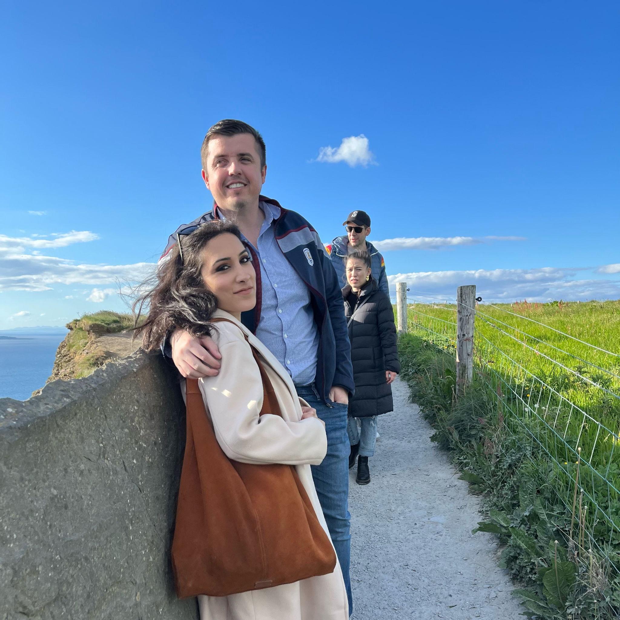 Cliffs of Moher on our first trip to Ireland together