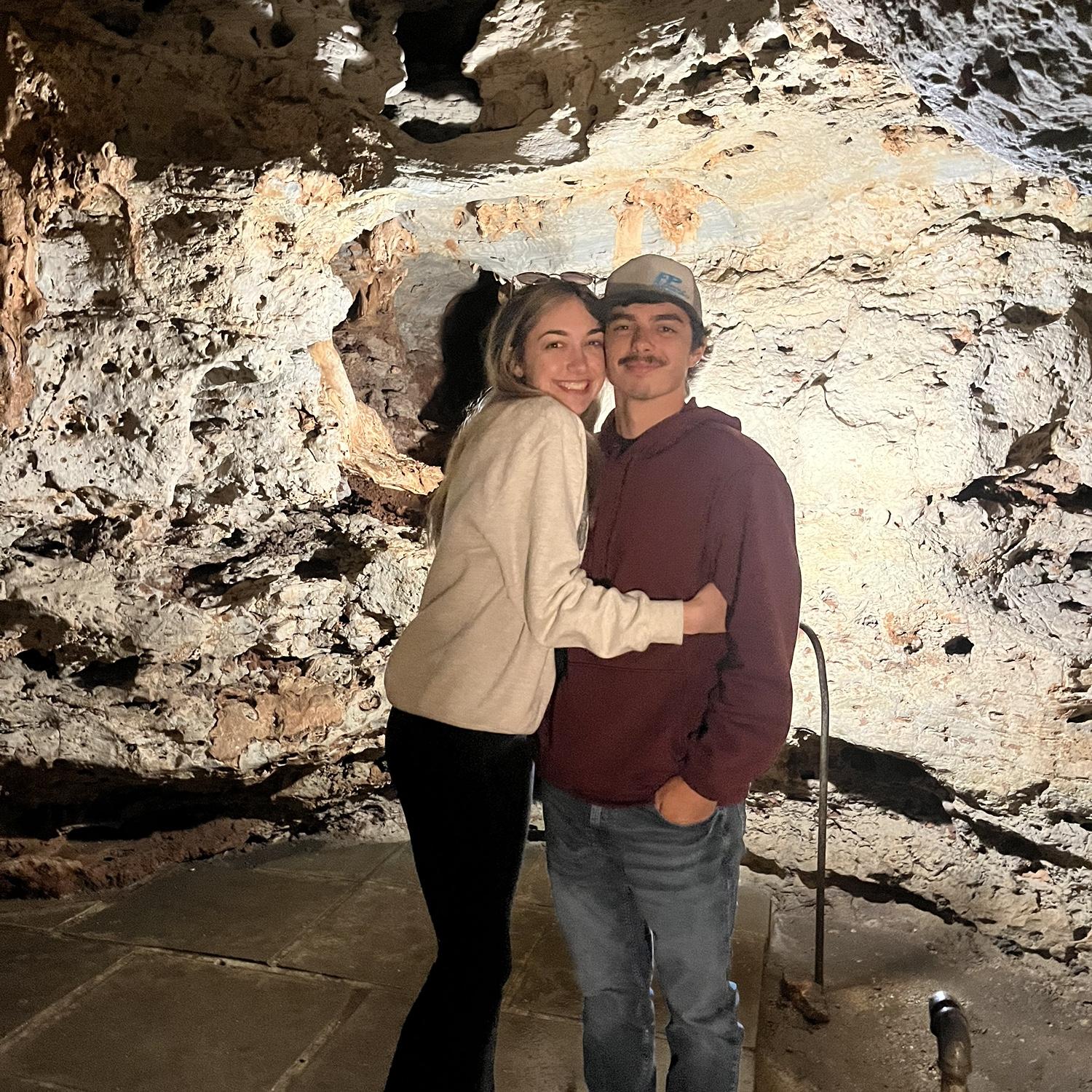 Inside of a cave!