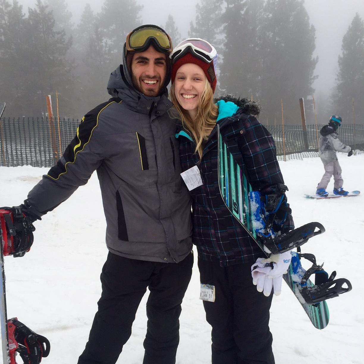 Snowboarding in Big Bear