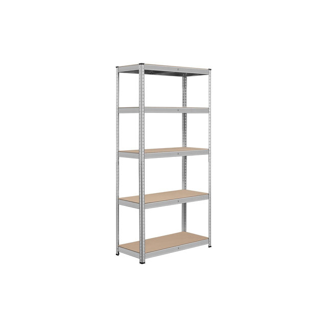Yaheetech 71in 5-Tier Metal Storage Rack 5 Adjustable Shelves Boltless Shelving Silver