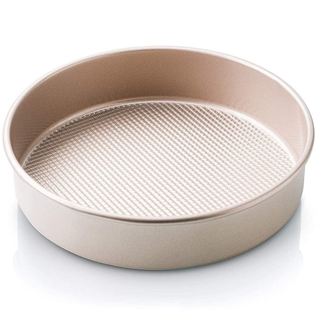 Nonstick Round 8 inch Cake Pan - 8x2 Round Cake Pan - Perfect Round Baking Pan for Cakes - Non-Toxic Nonstick Cake Pan, Durable, Warp-Resistant, Superior Baking Design - Food-Safe Nonstick Coating