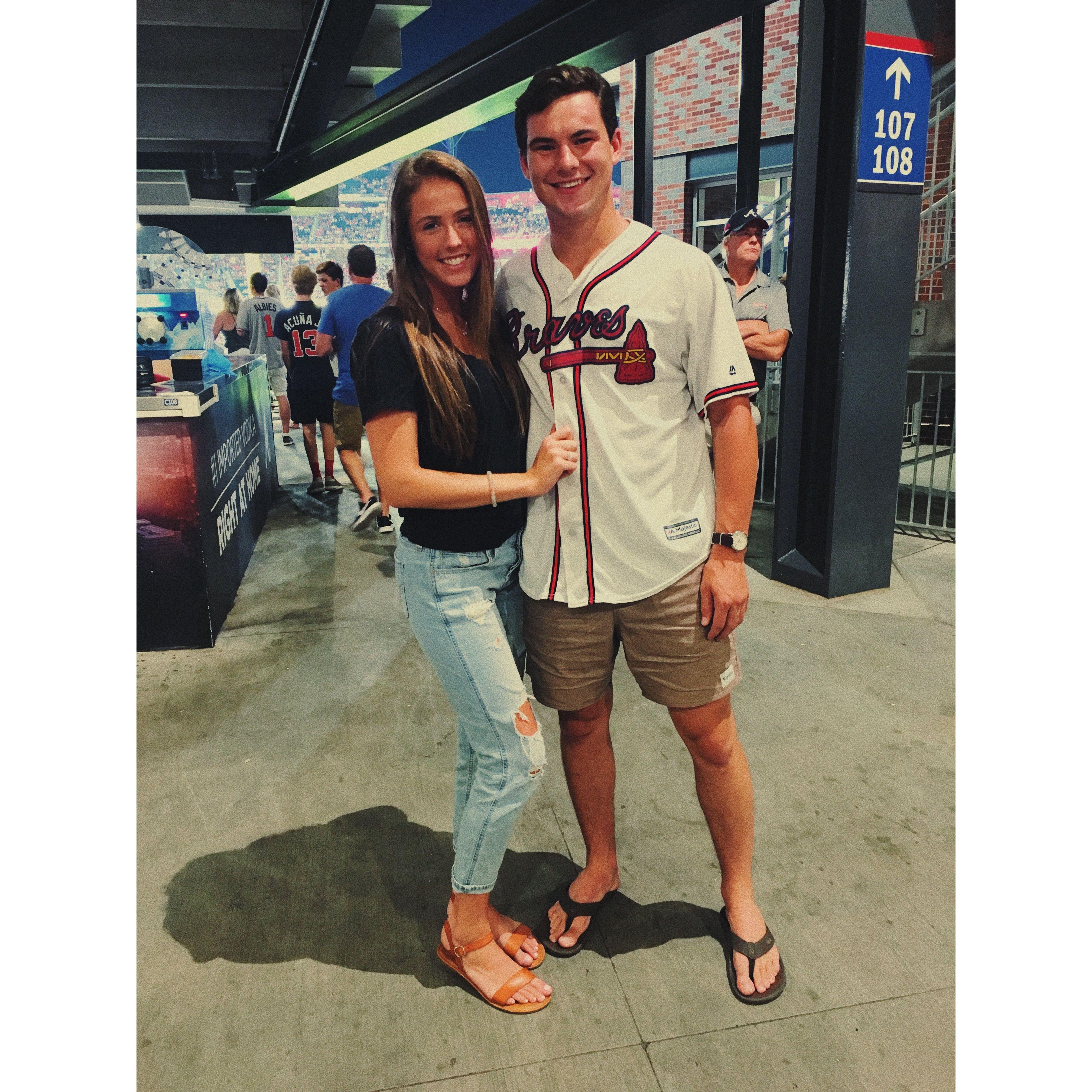 First trip to Atlanta, when Hunter officially converted Emma to a Braves fan - August 11, 2018
