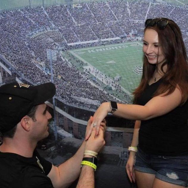 When we got engaged before the UCF football game 11/1/18