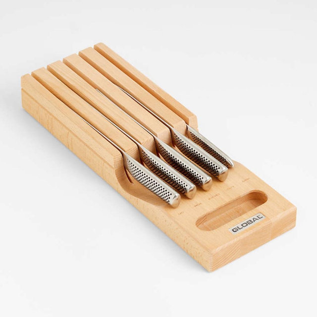 Global ® Classic In-Drawer 6-Piece Knife Block Set