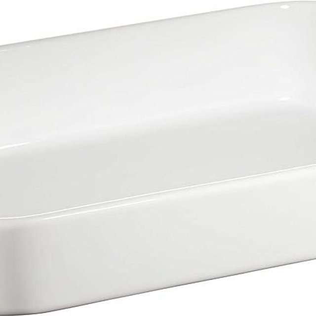 Staub Rectangular Dish, White, 13 x 9 - White