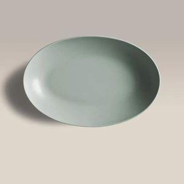 Year & Day Oval Low Serving Bowl in Palm