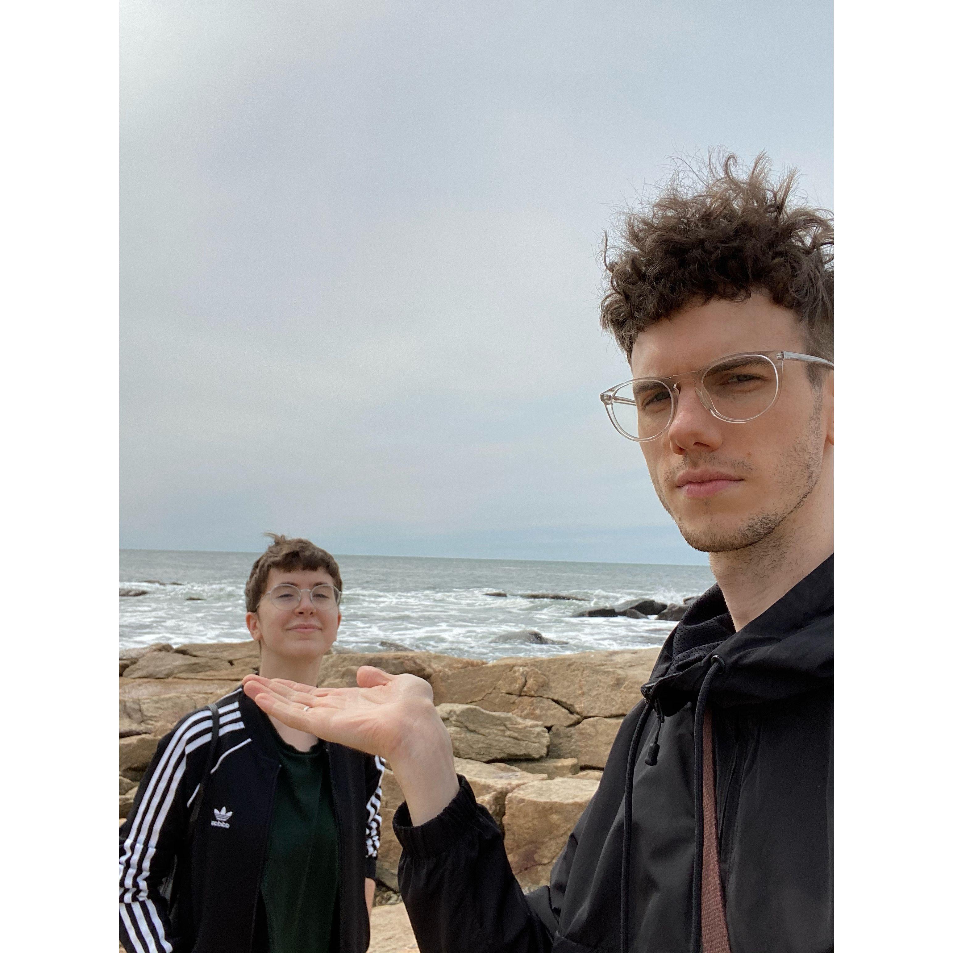 on the beach in rhode island