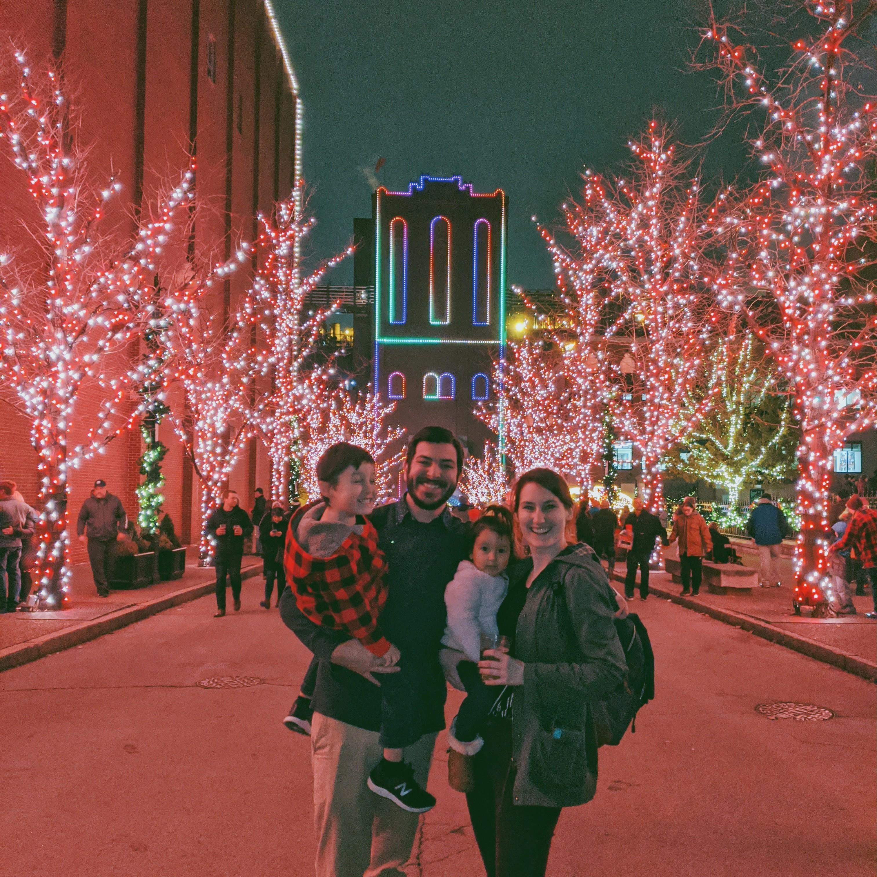 Christmas break 2019, with ring bearer James and flower girl Gaby
