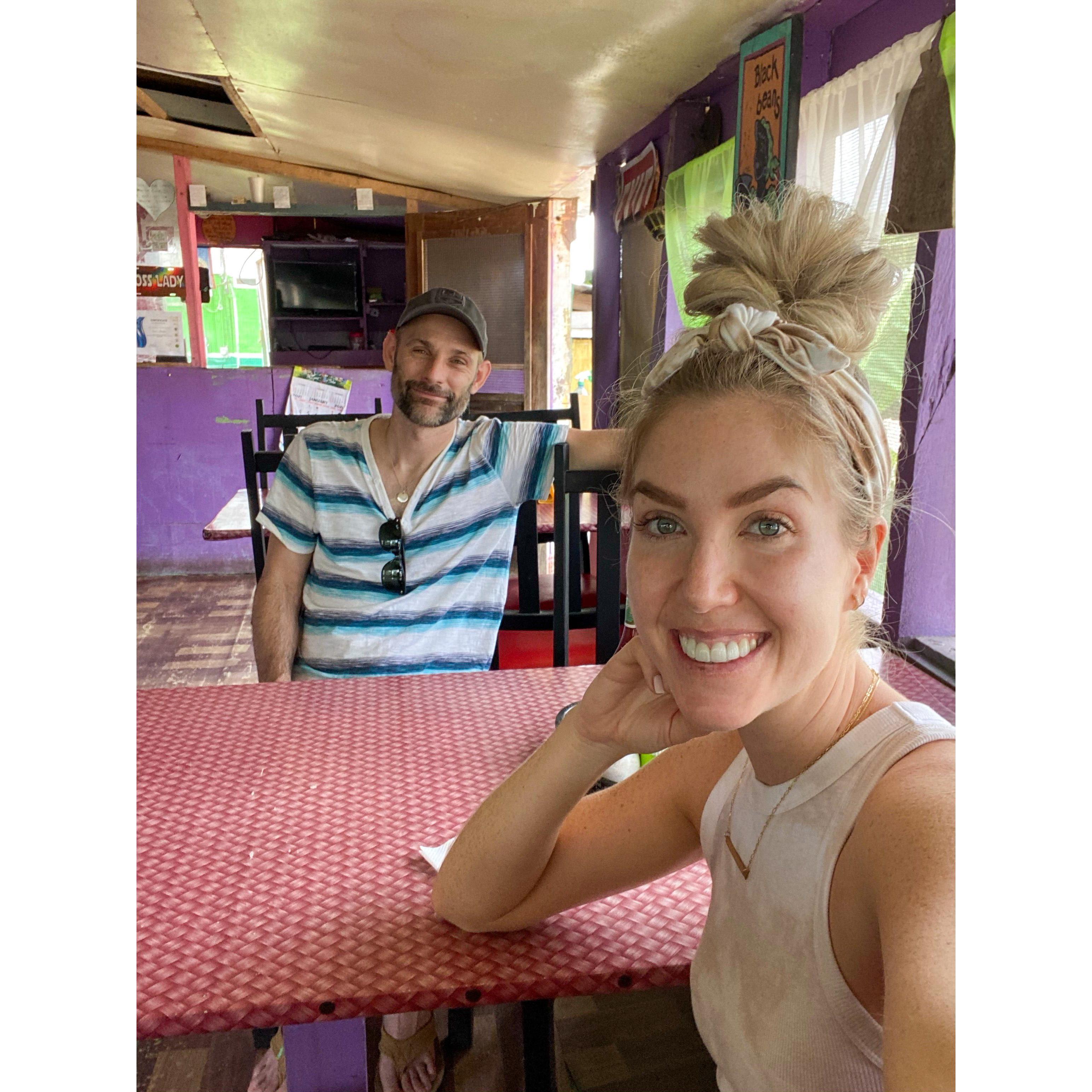 Local eats at Vern’s Kitchen in Placencia!