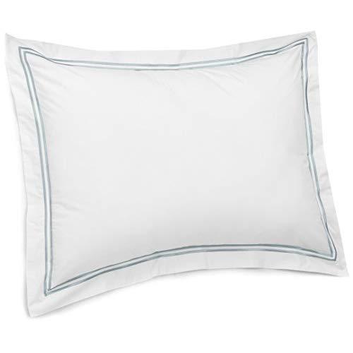 Pinzon 400-Thread-Count Egyptian Cotton Sateen Hotel Stitch Sham - King, Silver Blue