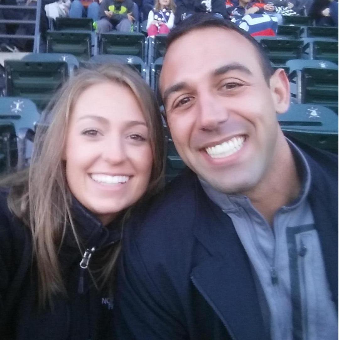 Snuggling at a Sox game back in 2015