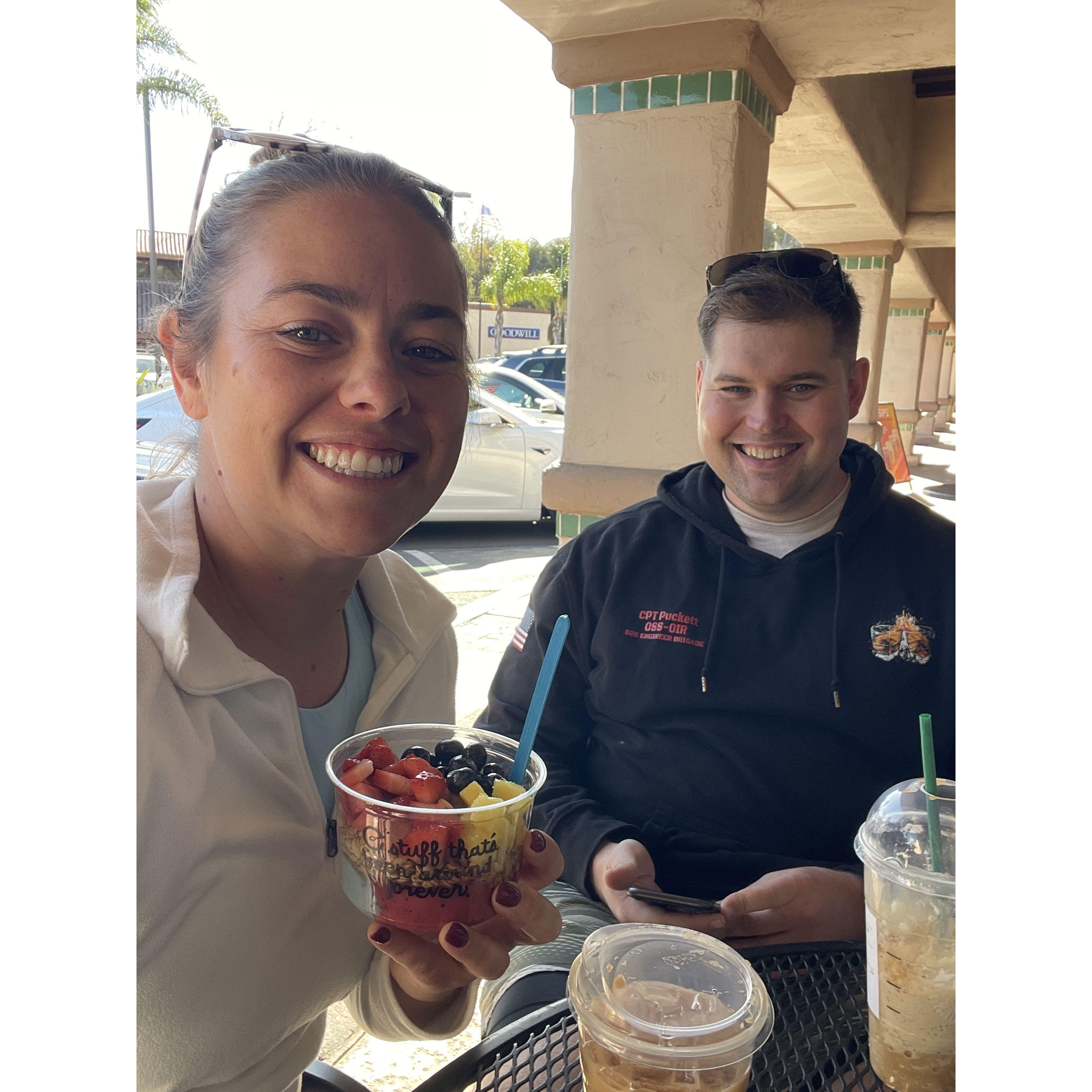 One of our weekly staples; Einstein's bagels and Everbowl