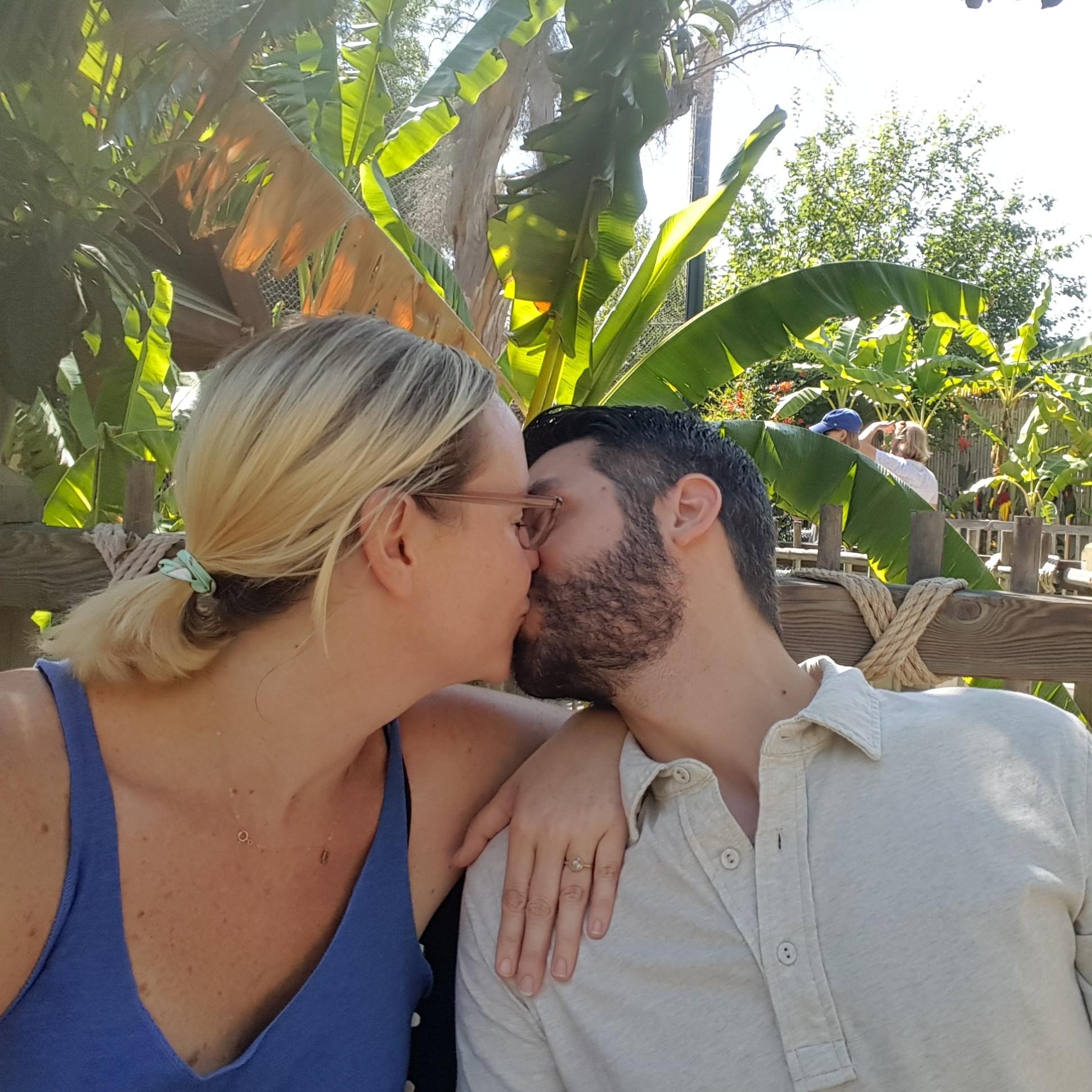 She said "I do" at the zoo!