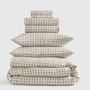 Deluxe Linen Duvet Bundle | Quince in Willowleaf Gingham