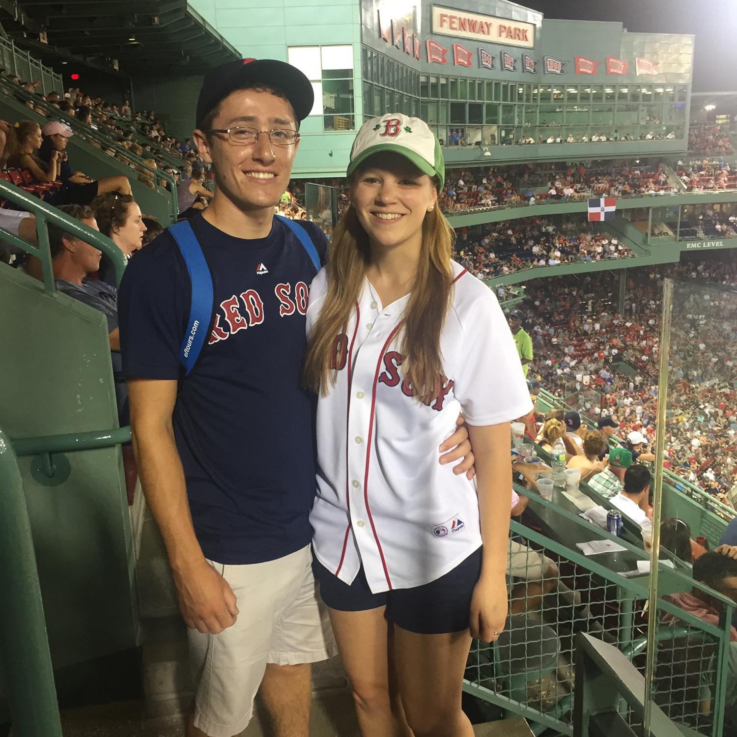 Julianne's first Red Sox game '15