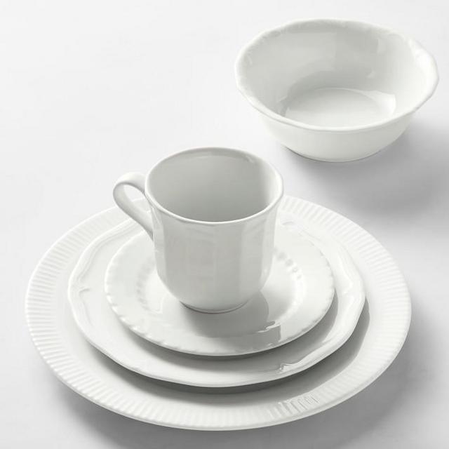 Pillivuyt Eclectique Porcelain Dinnerware Sets, White