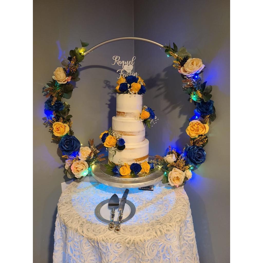 Our cake was naked. Decor done by the bride and groom