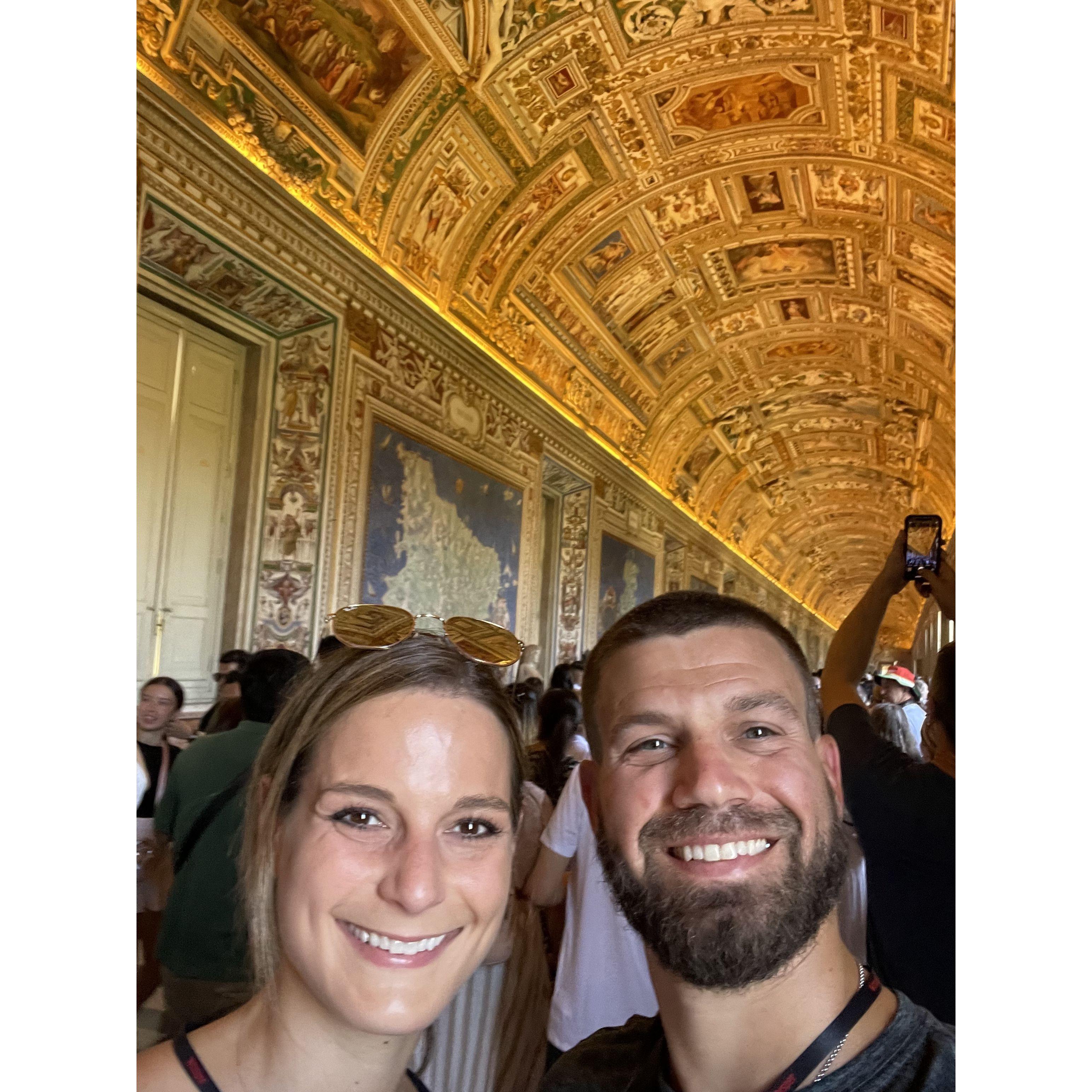 Touring the Vatican.