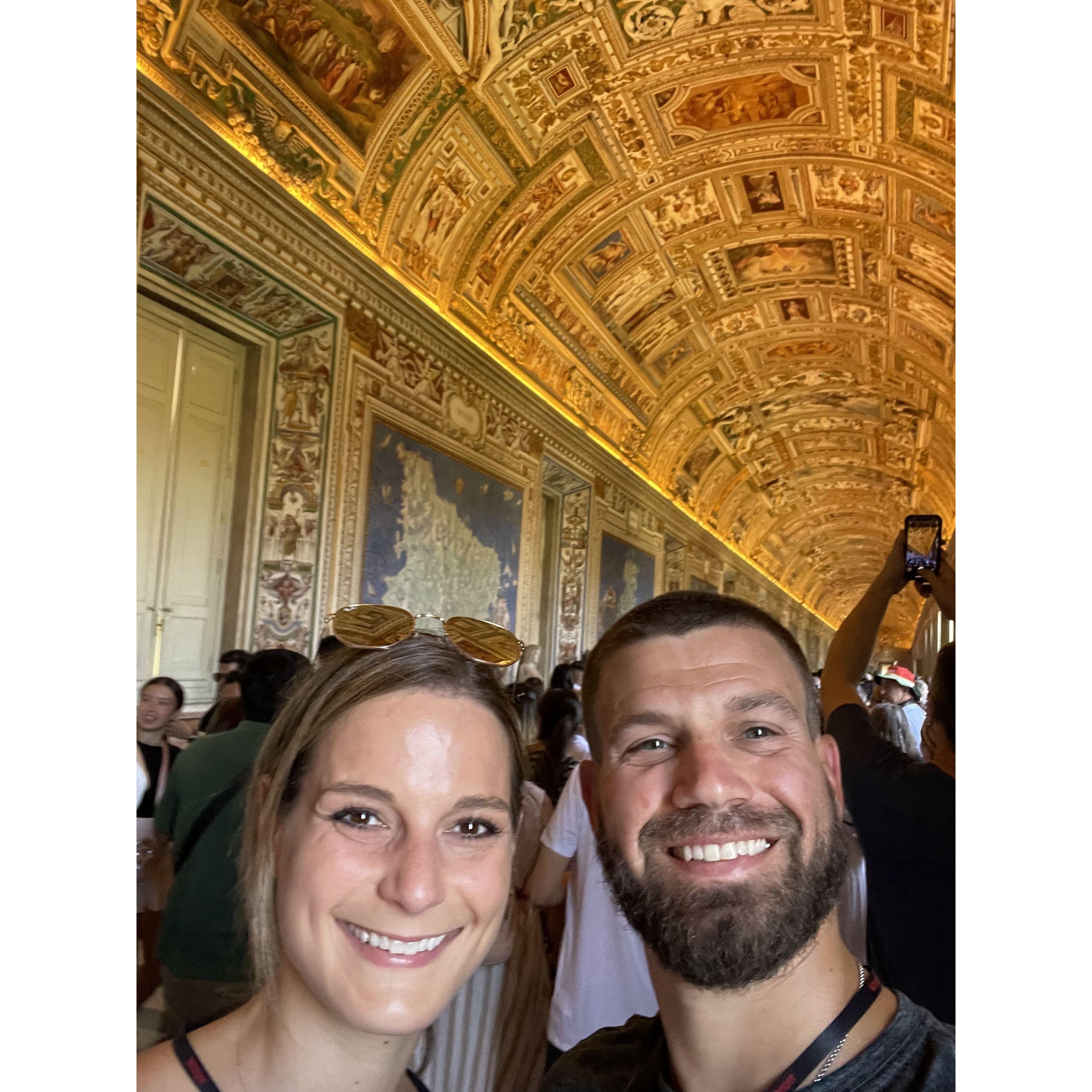 Touring the Vatican.