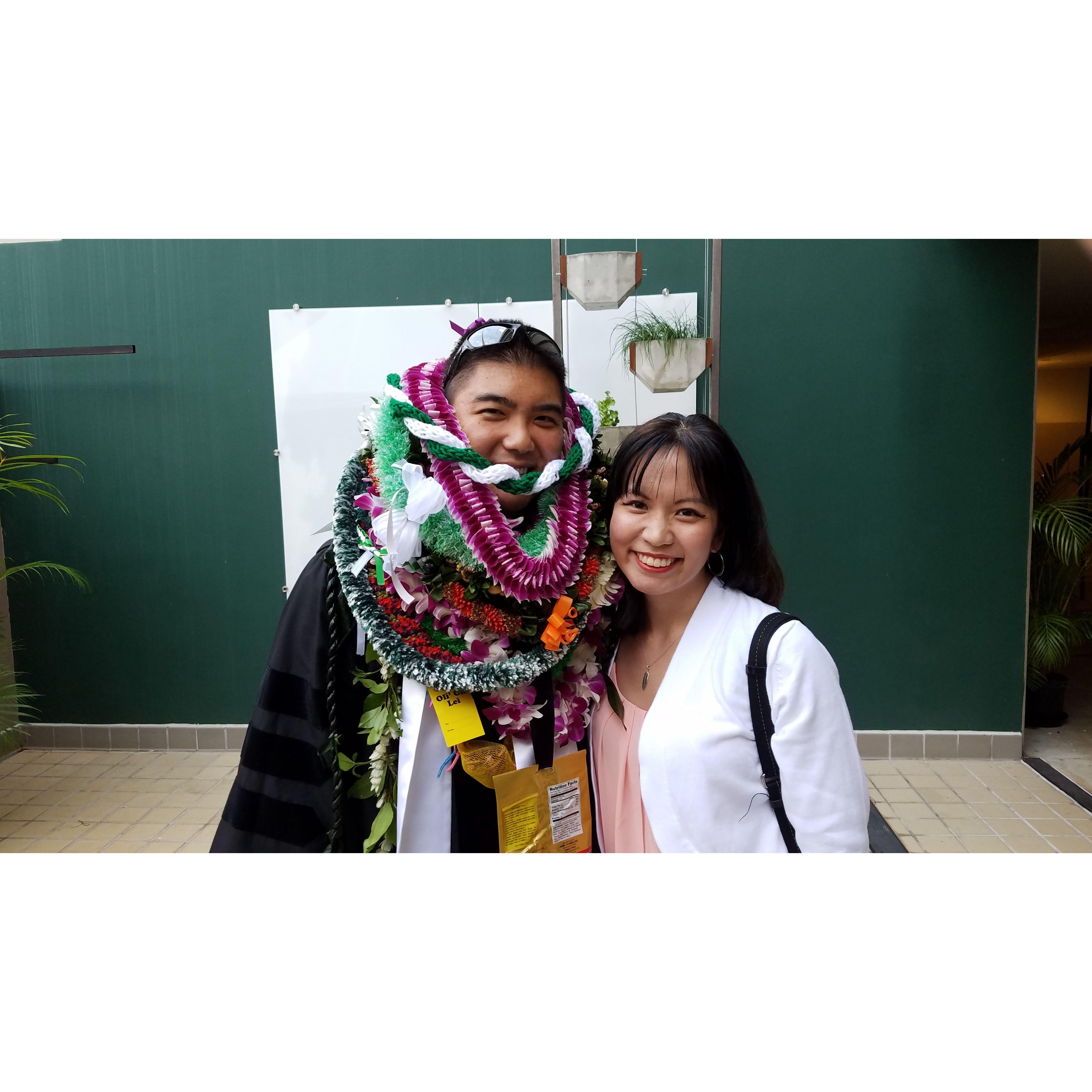 Attending Landon's doctorate in Architecture graduation May 2016.