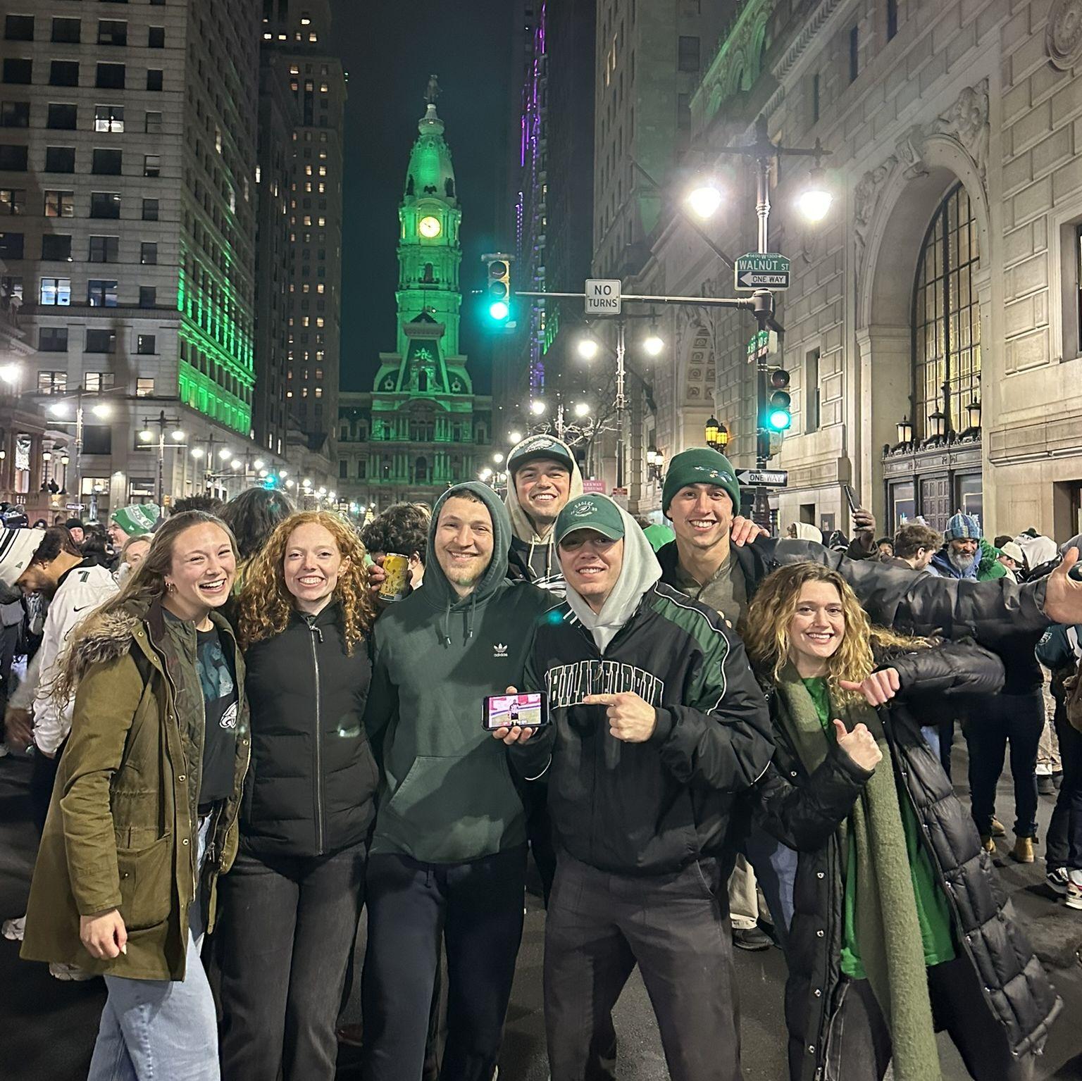Celebrating the Eagles' Super Bowl win!
