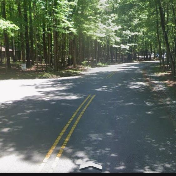 Road at the parking lot